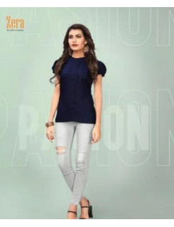 Zera Kiah Plain Rayon Nevy Blue Singles Top at Wholesale Rate Zera Kiah Plain Rayon Nevy Blue Singles Top at Wholesale Rate
