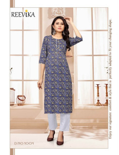 Reevika Aaina Jaipuri Cotton Single Kurtis at Wholesale Rate