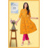 Kasturam Yellow Anarkali Cotton Single Kurtis at Wholesale Rate
