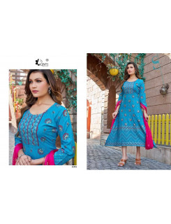 Kinti Heena Kurti with Dupatta Catalog at Wholesale Rate