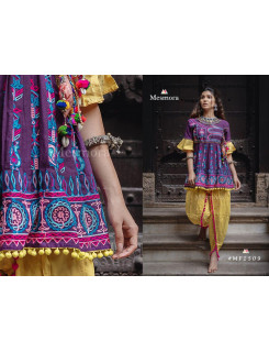 Kath Putli Female Purple Yellow Kediya SIngles at Wholesale Rate