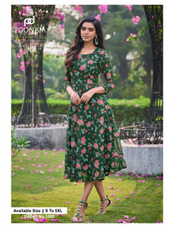 Poonam Spring Valley Georgette Kurti Catalog at Wholesale Rate Poonam Spring Valley Georgette Kurti Catalog at Wholesale Rate