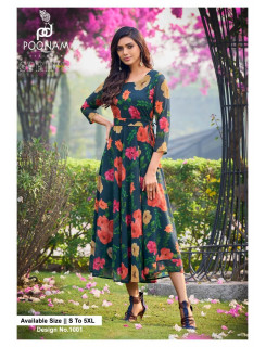 Poonam Spring Valley Georgette Kurti Catalog at Wholesale Rate Poonam Spring Valley Georgette Kurti Catalog at Wholesale Rate
