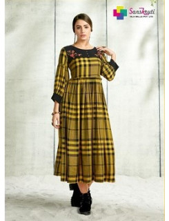 Midiz Yellow One Piece Single Kurtis at Wholesale rate