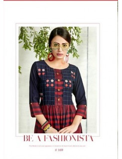 Midiz Red One Piece Single Kurtis at Wholesale rate