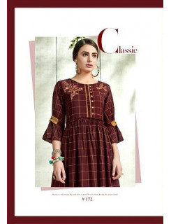 Midiz Maroon One Piece Single Kurtis at Wholesale rate
