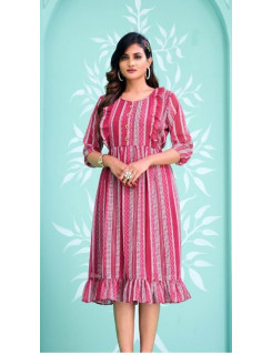 Valas Georgette Maroon Single Kurtis at Wholesale Rate Valas Georgette Maroon Single Kurtis at Wholesale Rate