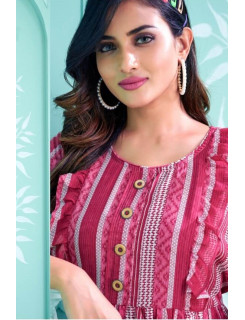 Valas Georgette Maroon Single Kurtis at Wholesale Rate Valas Georgette Maroon Single Kurtis at Wholesale Rate