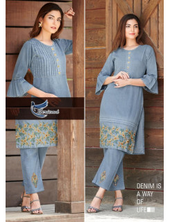 Seriema Kumb Westin Denim Kurti with Pant Catalog at Wholesale Rate Seriema Kumb Westin Denim Kurti with Pant Catalog at Wholesale Rate