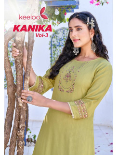 Keeloo Kanika vol 3 Straight Cut Kurti Catalog at Wholesale Rate