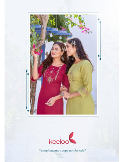 Keeloo Kanika vol 3 Straight Cut Kurti Catalog at Wholesale Rate