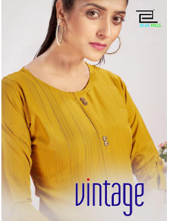 Blue Hills Vintage Straight Cut Kurti Catalog at Wholesale Rate