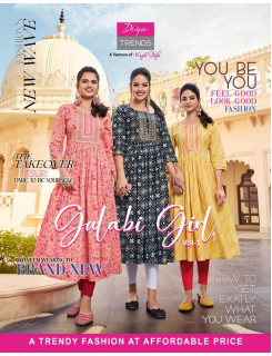 Diya Trends Gulabi Girl vol 1 Plus Size Kurtis Catalog at Wholesale Rate