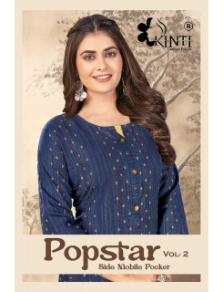 Kinti Popstar vol 2 Kurtis below 300 Catalog at Wholesale Rate