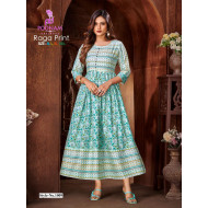 Poonam Raga Print Gowns Catalog at Wholesale Rate
