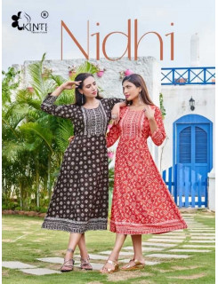 Kinti Nidhi A Line Kurti Catalog at Wholesale Rate