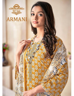 Skt Suits Armani Cotton Dress Materials Catalog at Wholesale Rate