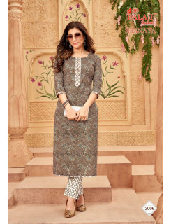 Balaji Shanaya 2006 Single Kurtis with Pant at Wholesale Rate