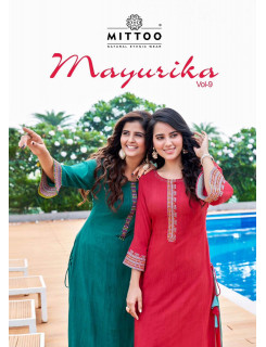 Mittoo Mayurika vol 19 Straight Cut Kurti Catalog at Wholesale Rate