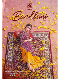 Kiana Bandhani Vol 5 Kurtis with bottom Catalog at Wholesale Rate