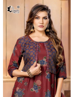 Kinti Black Ocean vol 10 A Line Kurti Catalog at Wholesale Rate