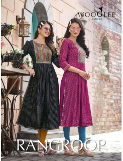 Wooglee Fashion Rangroop Naira Cut Kurti Catalog at Wholesale Rate