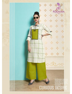 Poonam Designer Cotton House Kurti With Plazzo Wholesale Catalog