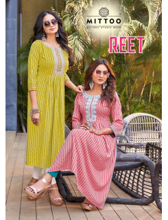 Mittoo Reet Naira Cut Kurti Catalog at Wholesale Rate