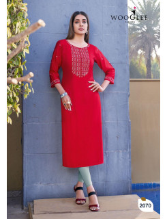 Wooglee Fashion Barbella vol 10 Embroidery Kurti Catalog at Wholesale Rate