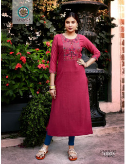 Aradhna Parrot vol 10 Straight Cut Kurti Catalog at Wholesale Rate