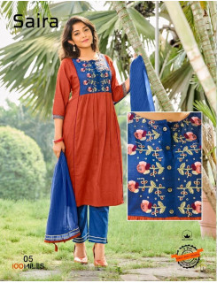100 Miles Saira Kurti with Pant and Dupatta Catalog at Wholesale Rate 100 Miles Saira Kurti with Pant and Dupatta Catalog at Wholesale Rate