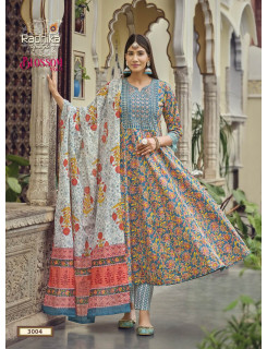 Radhika Lifestyle Blossom vol 3 Kurti with Pant and Dupatta Catalog at Wholesale Rate
