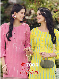 Zoori Akshara vol 22 Rayon Kurti Catalog at Wholesale Rate
