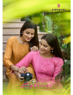 Rangoon Light Line vol 12 Straight Cut Kurti Catalog at Wholesale Rate