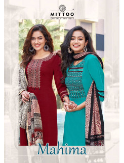 Mittoo Mahima Kurti with Pant and Dupatta Catalog at Wholesale Rate