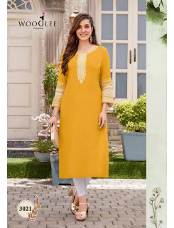 Wooglee Fashion Salonee vol 4 Straight Cut Kurti Catalog at Wholesale Rate