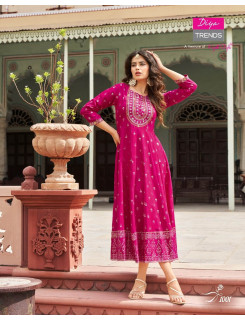 Diya Trends Lakme Vol 1 Anarkali Kurti Catalog at Wholesale Rate