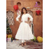 Poonam White Queen Gown Lucknowi Work Kurti Catalog At Wholesale Rate
