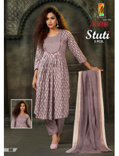 Master Stuti Naira Cut Kurti Bottom Dupatta Catalog at Wholesale Rate