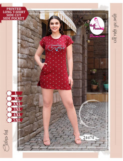 Hello Partner Night Dress Long T shirts Catalog At Wholesale Rate