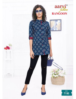 Aarvi Fashions Rangoon Ladies Short Tops Catalog At Wholesale Rate