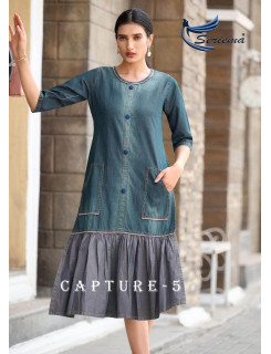 Seriema Kumb Capture Vol 5 Denim Kurti Catalog at Wholesale Rate Seriema Kumb Capture Vol 5 Denim Kurti Catalog at Wholesale Rate