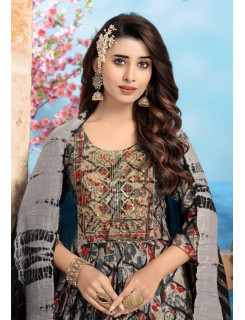 Kinti Gulnaaz Naira Cut Kurti with Bottom and Dupatta Catalog at Wholesale Rate