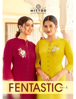 Mittoo Fantastic Vol 5 Embroidery Kurti Catalog at Wholesale Rate