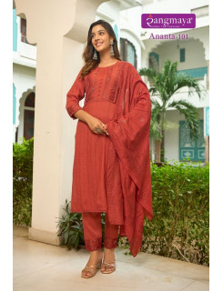Rangmaya Ananta Kurti with Pant and Dupatta Catalog at Wholesale Rate