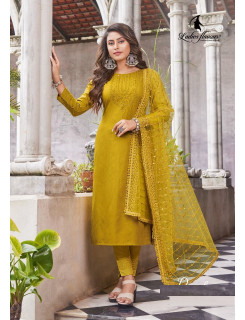 Ladies Flavour Yellow Designer Single Piece Suits At Wholesale Rate 