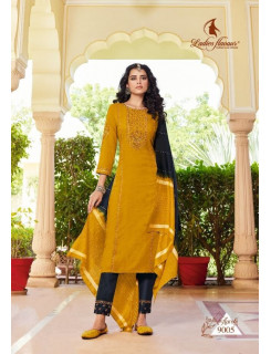 Ladies Flavour Yellow With Navy Blue Single Piece Suits at Wholesale Rate Ladies Flavour Yellow With Navy Blue Single Piece Suits at Wholesale Rate