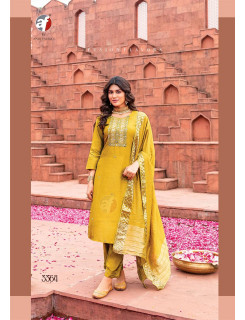 Anju Fabrics yellow Single piece suits Catalog at Wholesale Rate