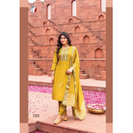 Anju Fabrics yellow Single piece suits Catalog at Wholesale Rate Anju Fabrics yellow Single piece suits Catalog at Wholesale Rate