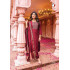 Anju Fabrics maroon Single piece suits Catalog at Wholesale Rate